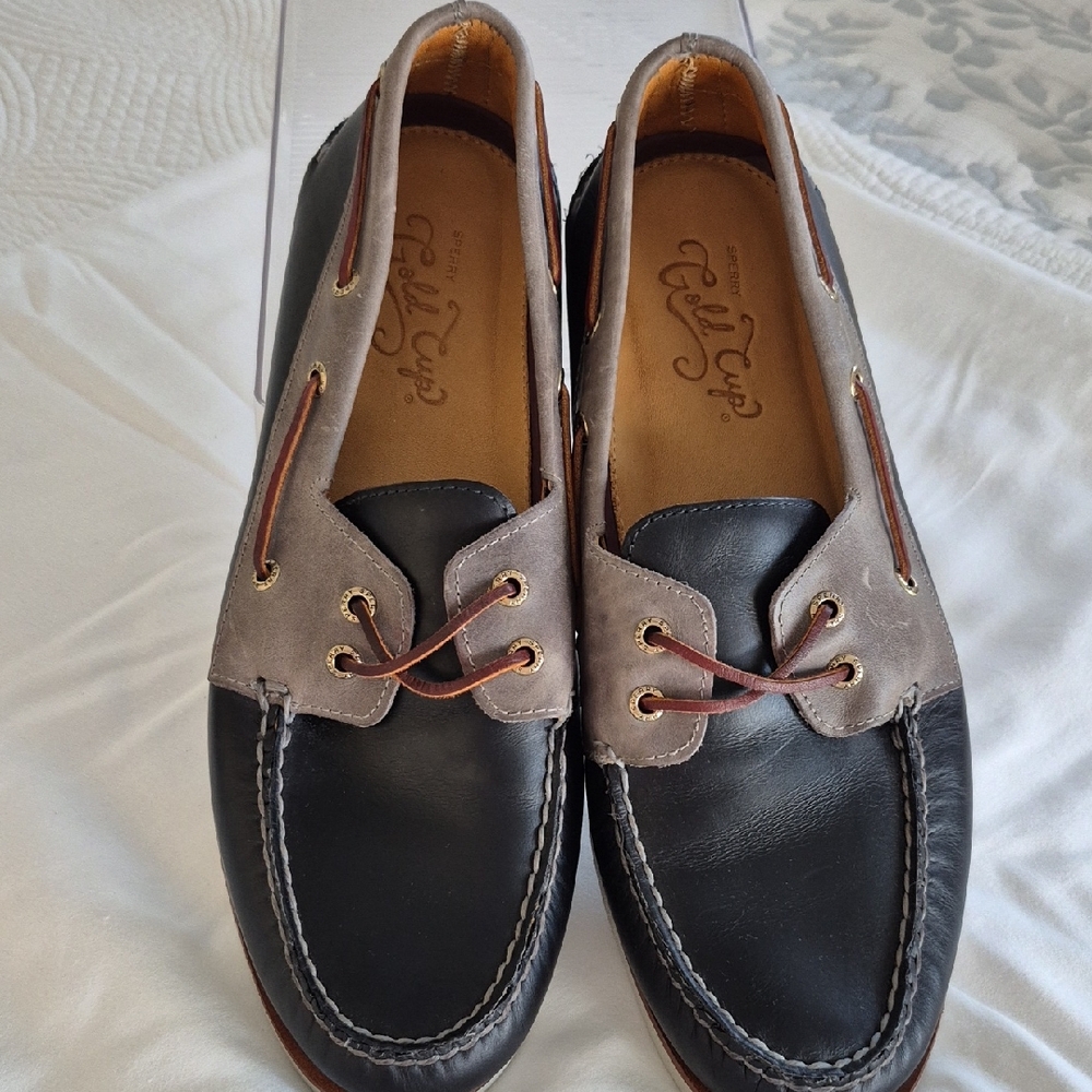 Sperry Men's Black and Tan Boat Shoes